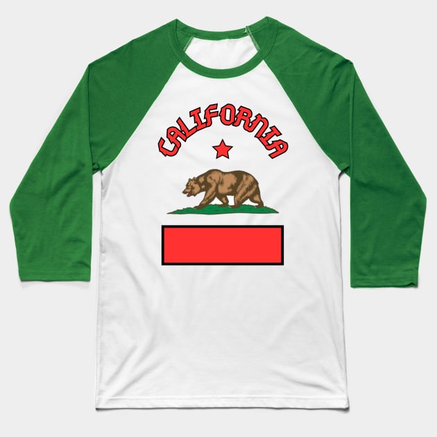 State of California USA Baseball T-Shirt by TopSea